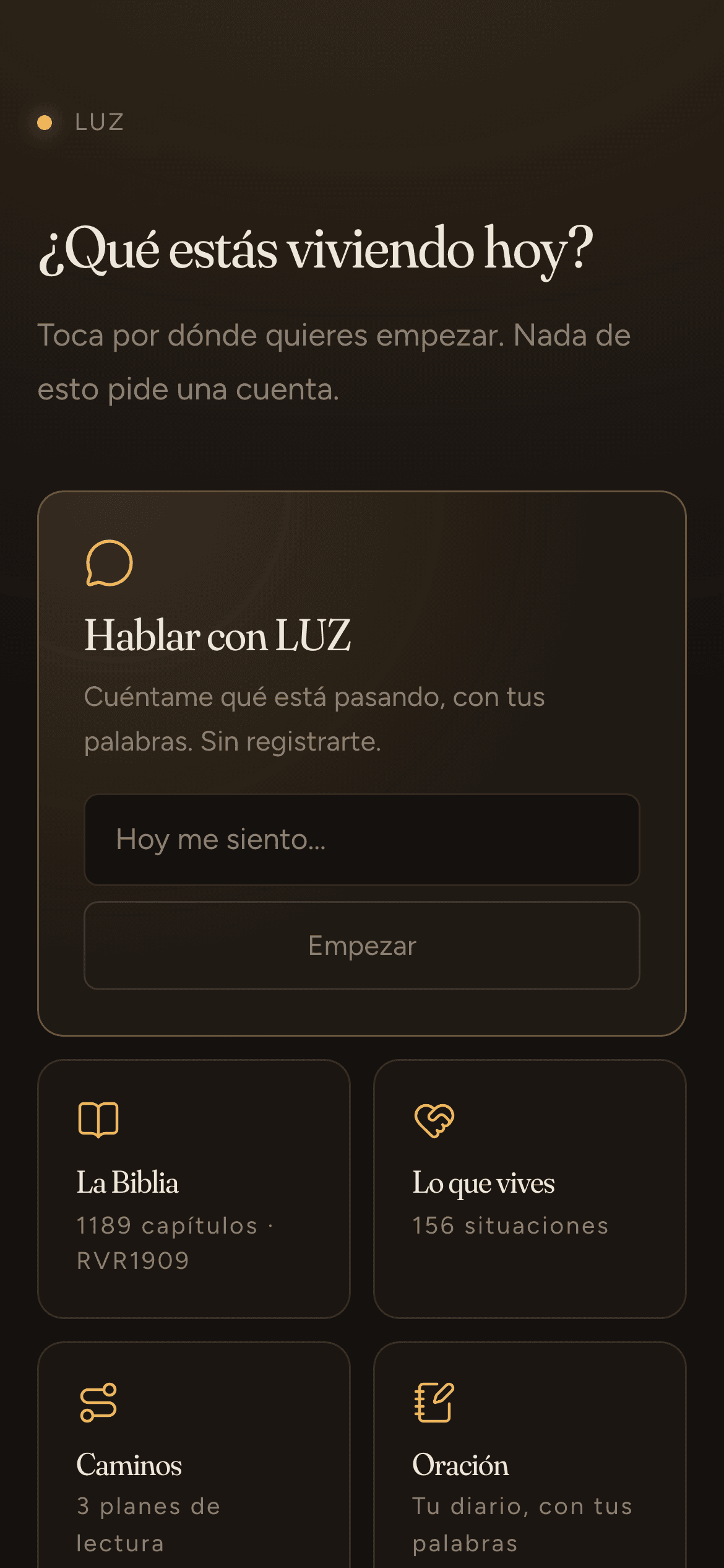 En el celular, que es donde ocurre casi todo: la conversación va primero y el campo para escribir está a un toque.