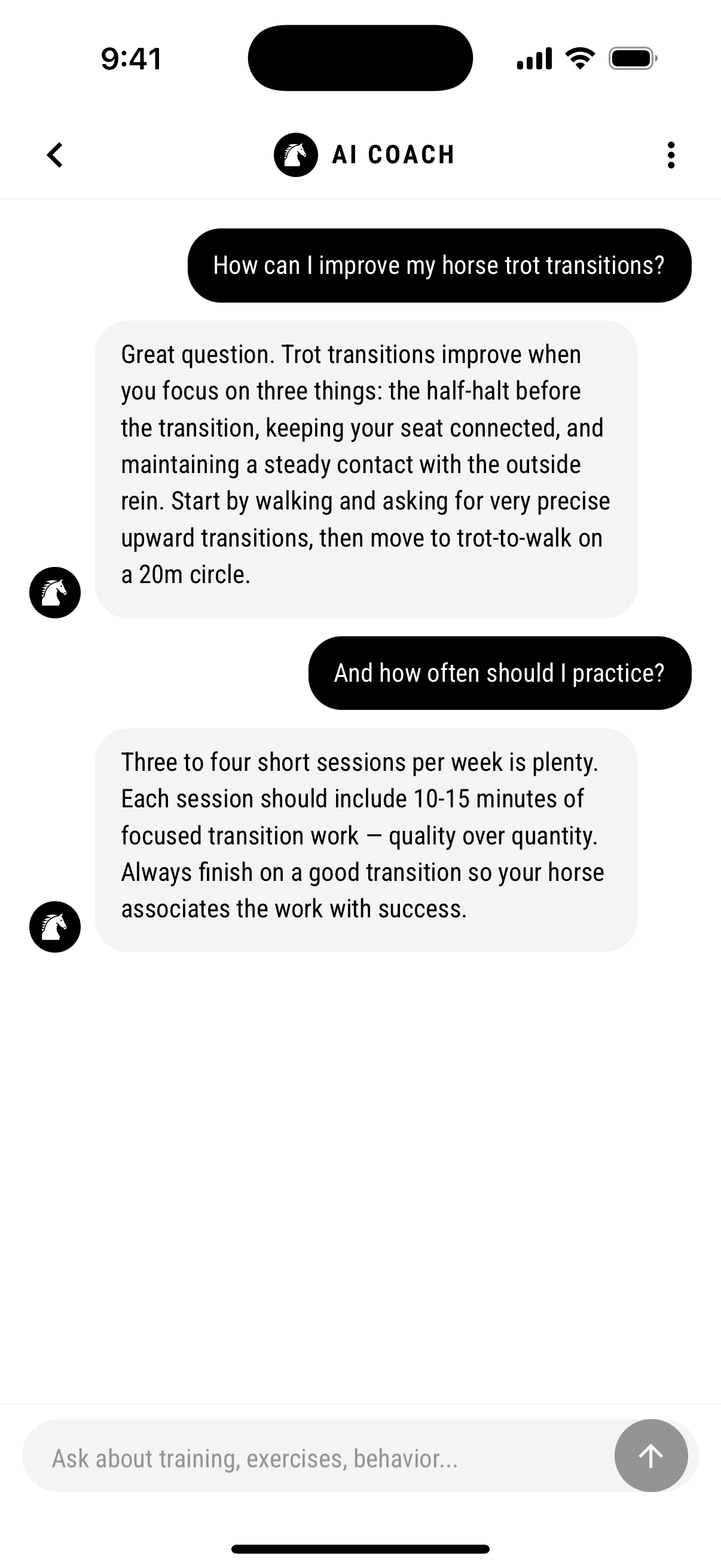 Un coach con inteligencia artificial responde dudas de entrenamiento en plena pista.