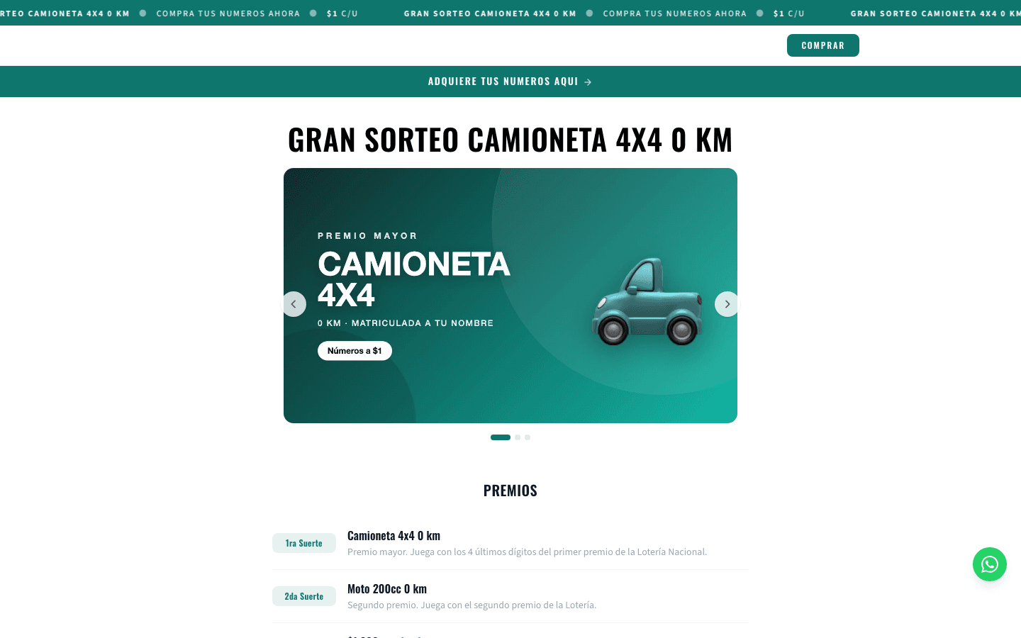 Captura de Sorteos Online