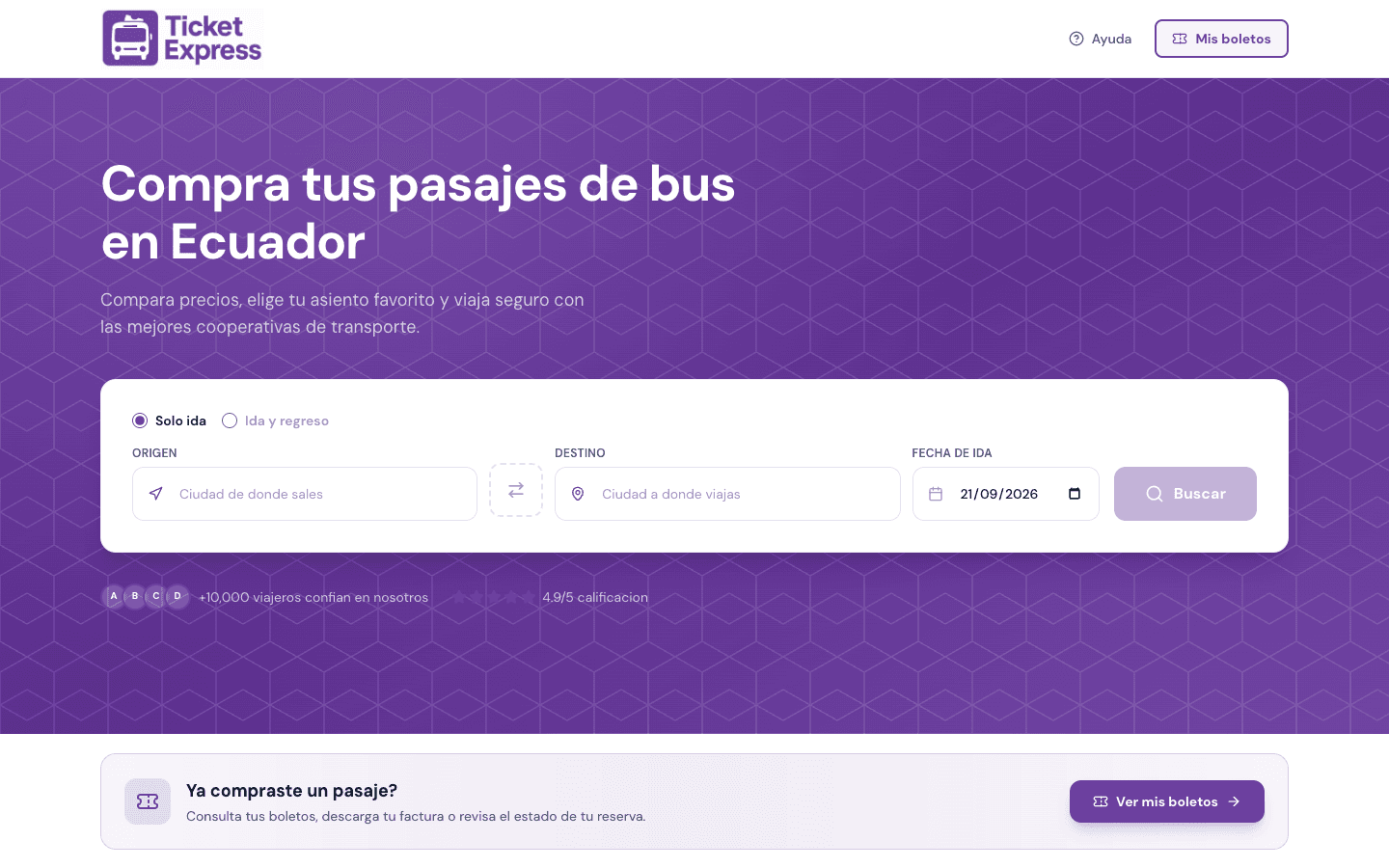 Captura de Ticket Express