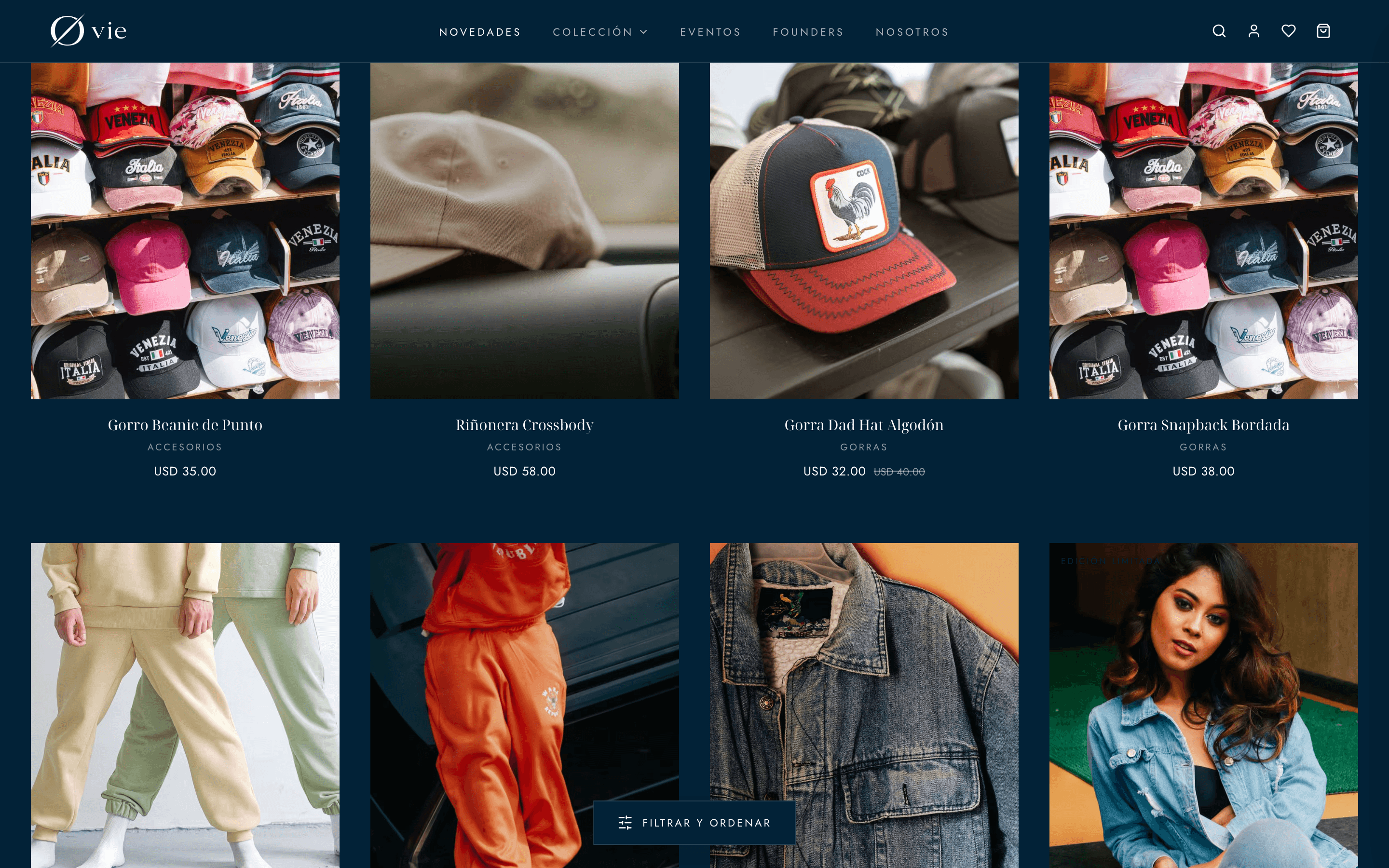La tienda online de la marca: un catálogo con estilo editorial que se ve al nivel de las grandes casas de moda.