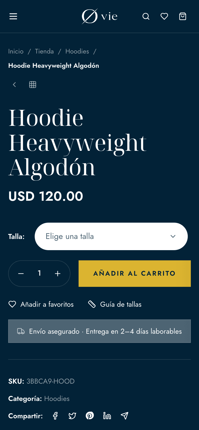 Desde el celular el cliente elige su talla y compra en segundos, con envío asegurado a todo el país.